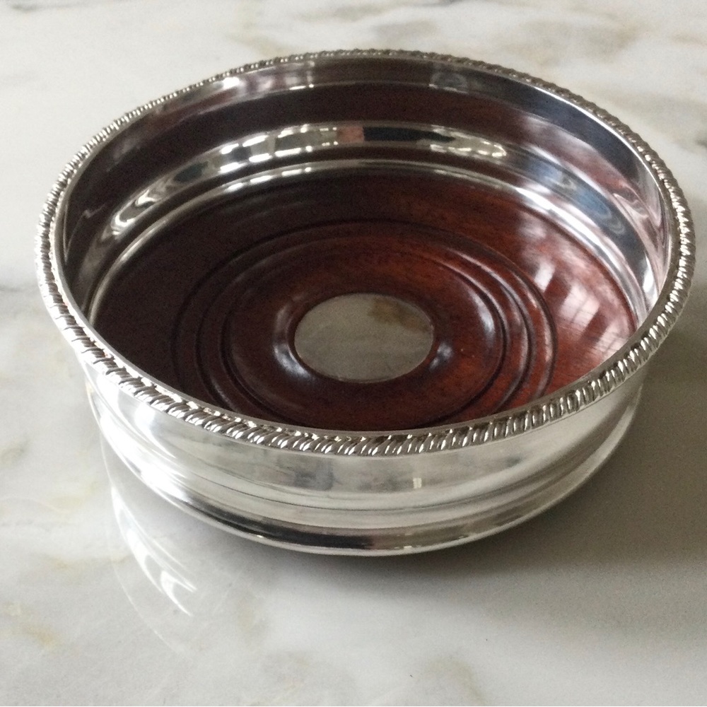 Silver Plated Wine Bottle Coaster